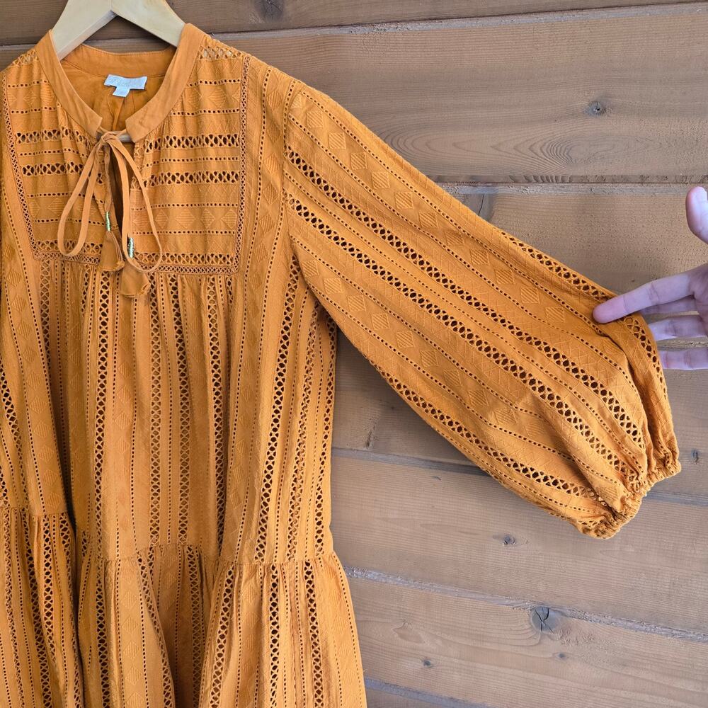 Anthropologie Shoshanna Marta Dress Mini 0 Mango Boho Cottagecore NWOT $425 - Picture 5 of 6